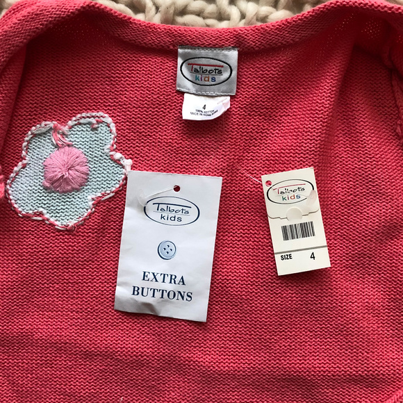 Talbots Kids Girls Size 4 Poppy Cardigan NWT - Picture 4 of 4